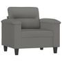 Voir la diapositive 3 : VIDAXL Ensemble de canapes 3 pcs coussins gris fonce tissu microfibre