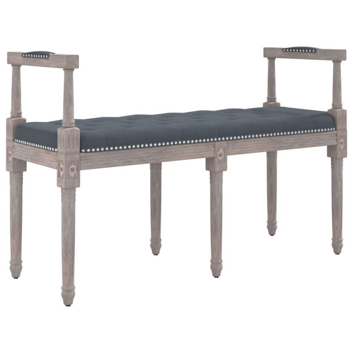 VIDAXL Banc Gris fonce 110x40x70 cm Velours