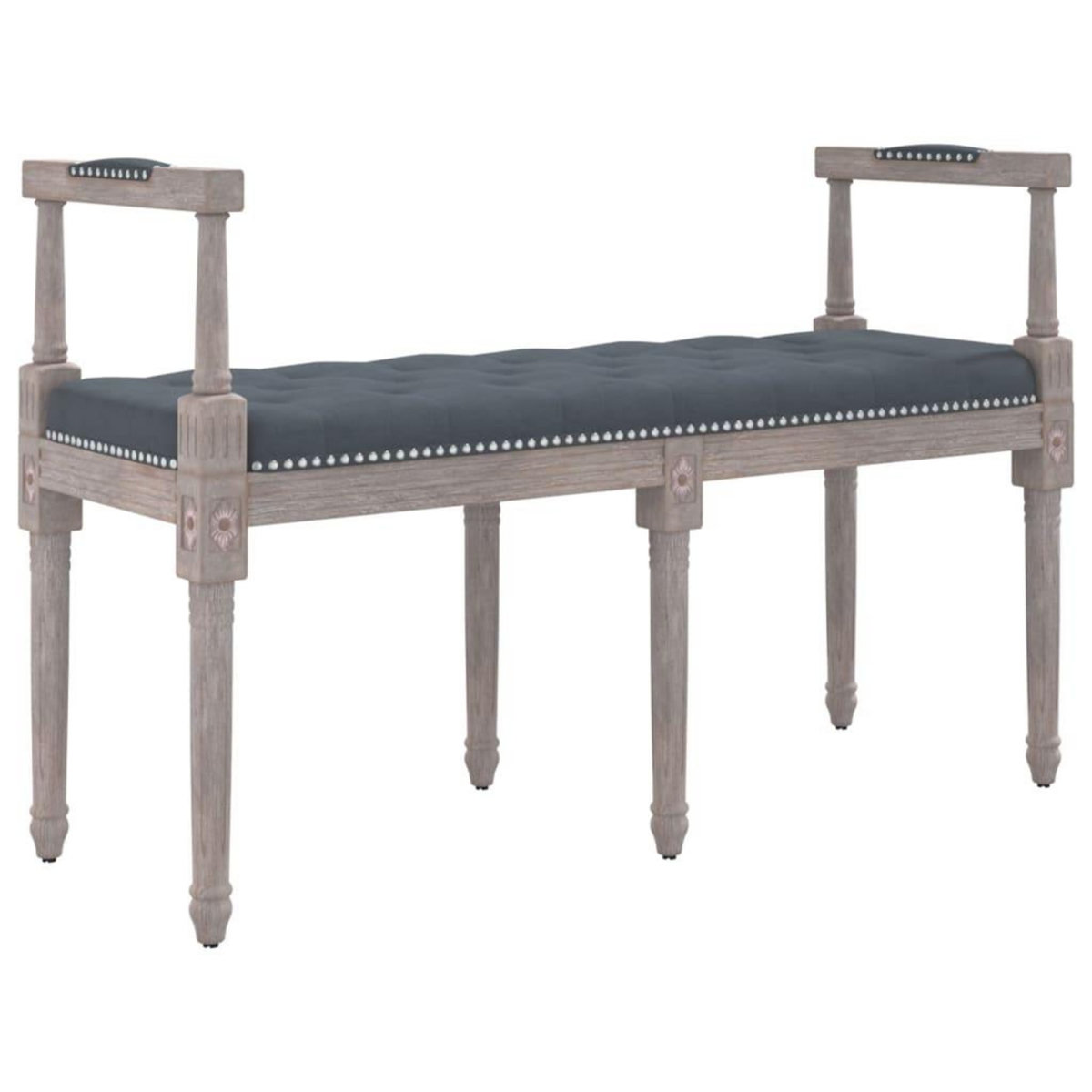 VIDAXL Banc Gris fonce 110x40x70 cm Velours