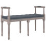 Voir la diapositive 2 : VIDAXL Banc Gris fonce 110x40x70 cm Velours