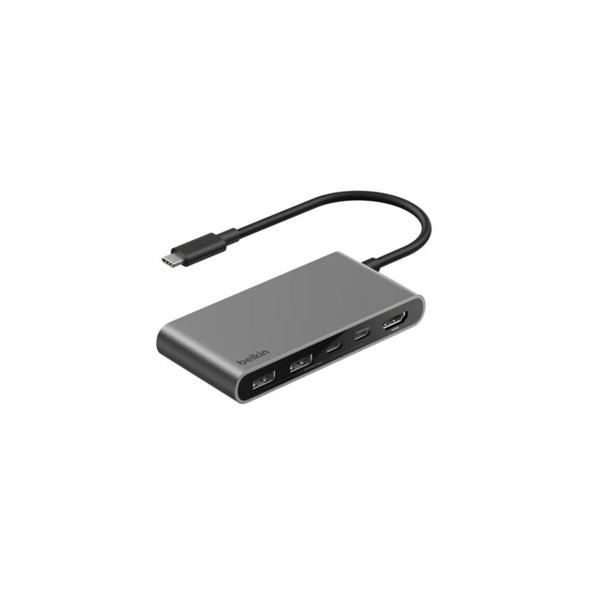 Belkin Hub 5 en 1 multiport 100W Gris