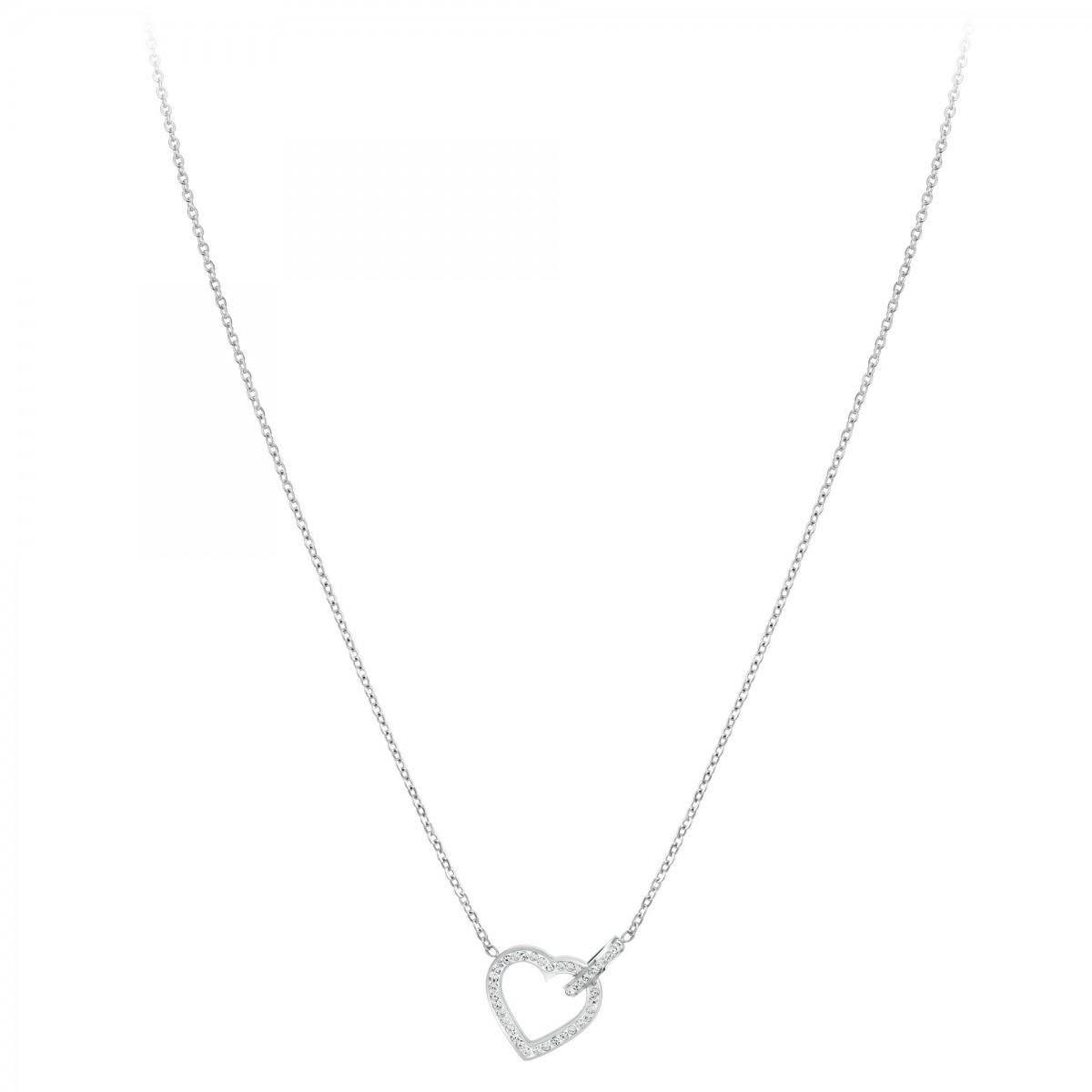 SC CRYSTAL Collier coeur par SC Crystal orné de Cristaux scintillants