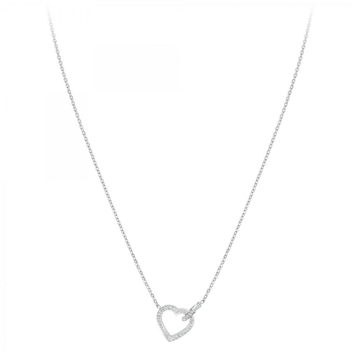 SC CRYSTAL Collier coeur par SC Crystal orné de Cristaux scintillants