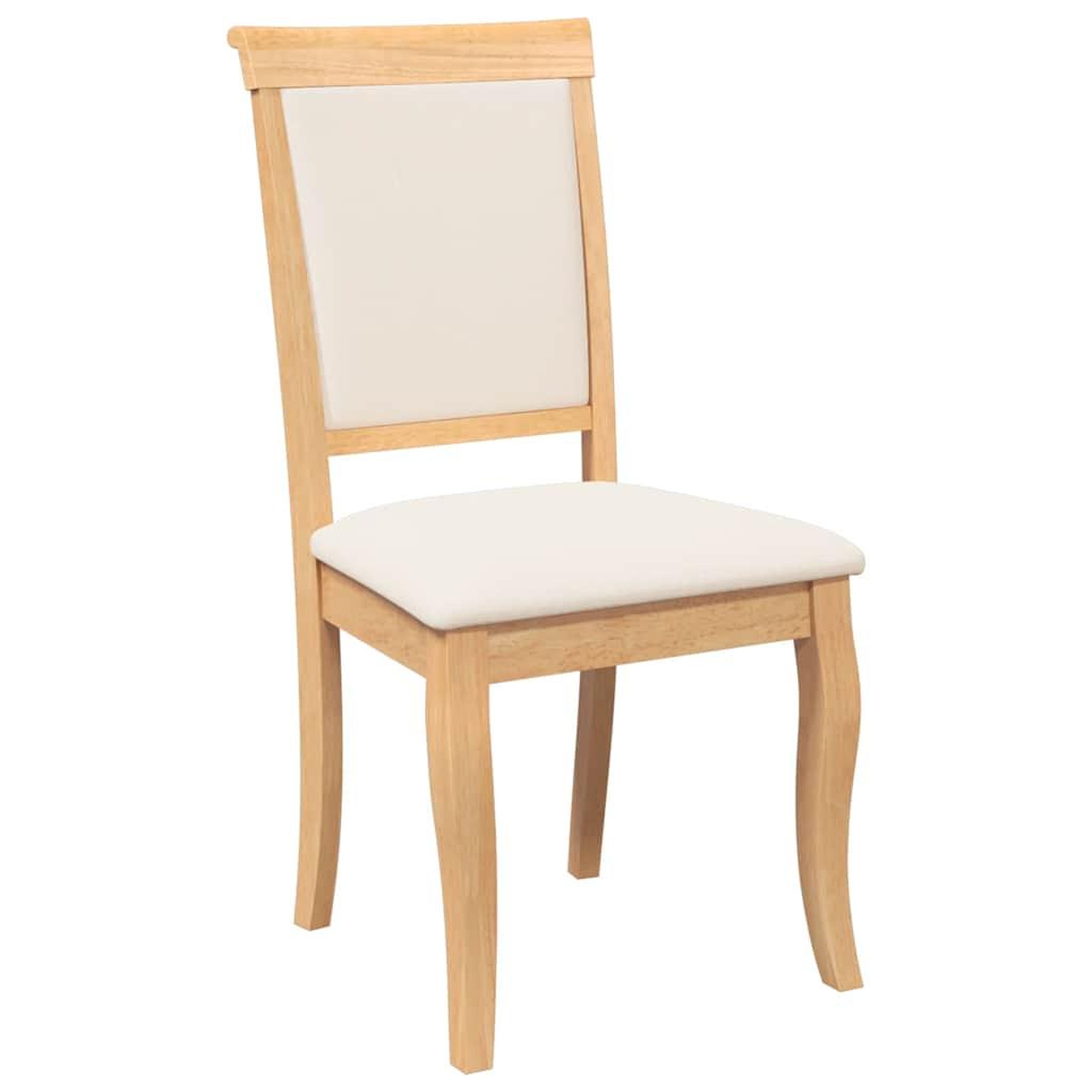 Voir la diapositive 4 : VIDAXL Chaises a manger coussins 2 pcs naturel bois massif caoutchouc