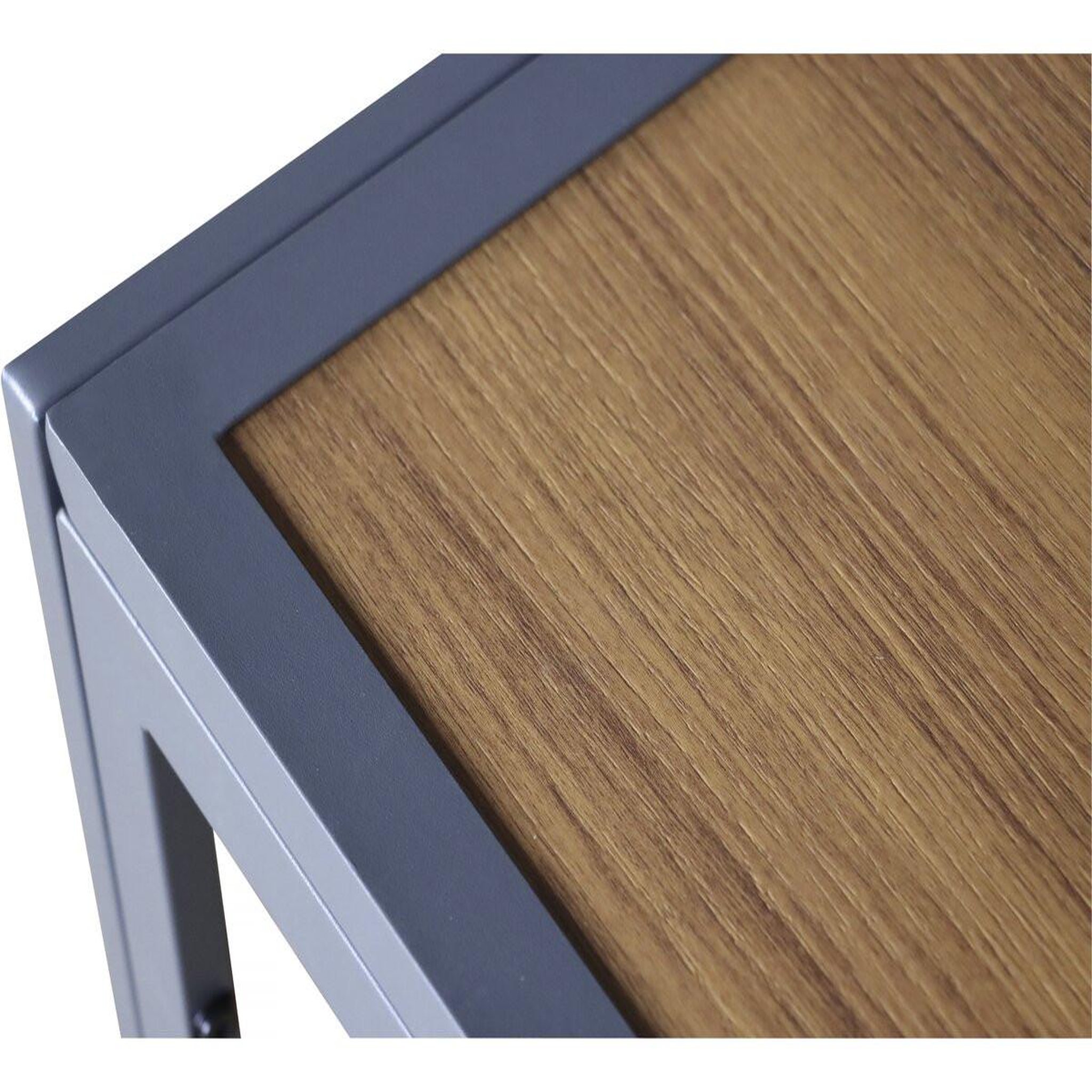 Voir la diapositive 4 : Habitat et Jardin Table de jardin métal imitation bois  Tossa  - 160 x 90 x 75 cm - Marron