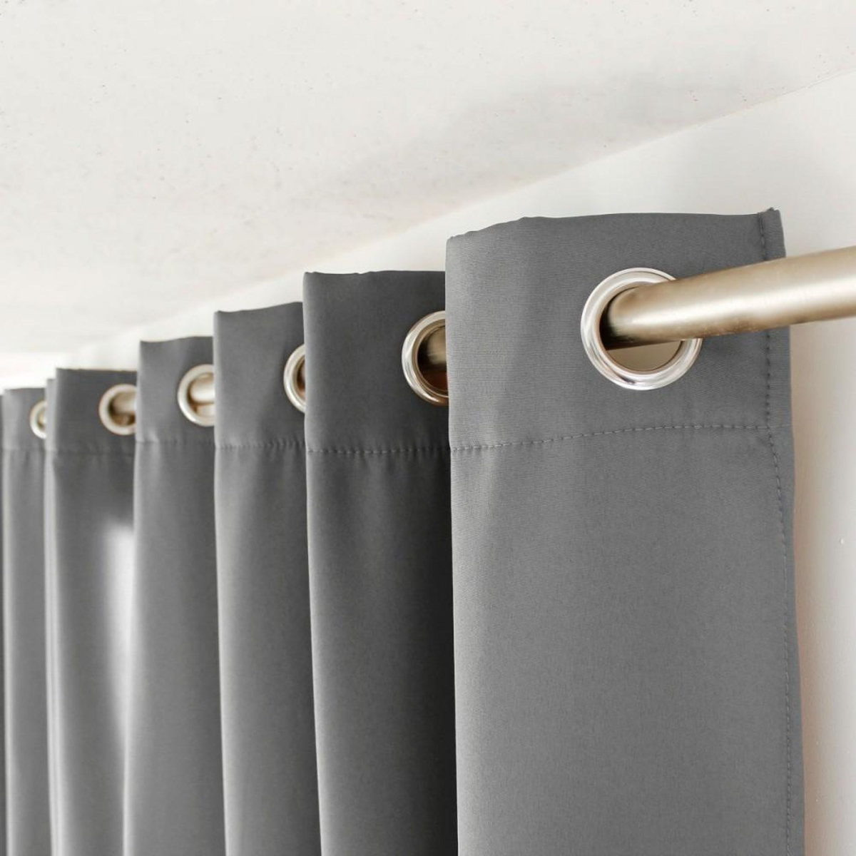 DECOSTARS Rideau thermique et occultant GLACIER 135x240 gris clair