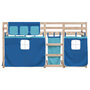 Voir la diapositive 5 : VIDAXL Lit superpose sans matelas bleu 80x200 cm bois de pin massif