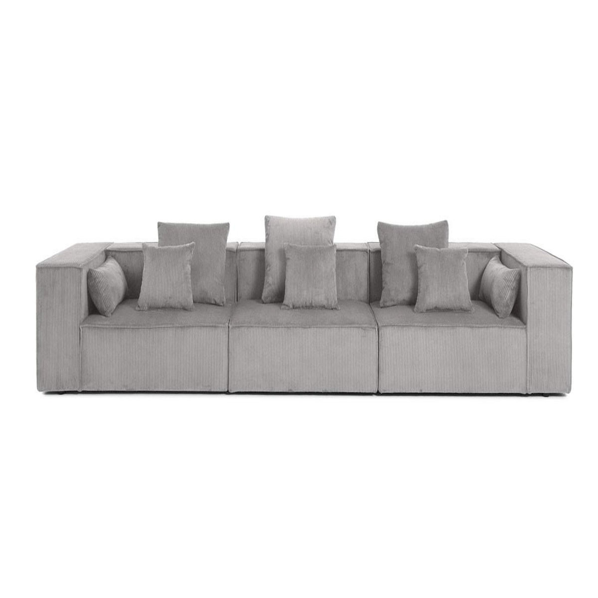 LISA DESIGN Colombine - canapé modulable droit - 3 places - en velours côtelé
