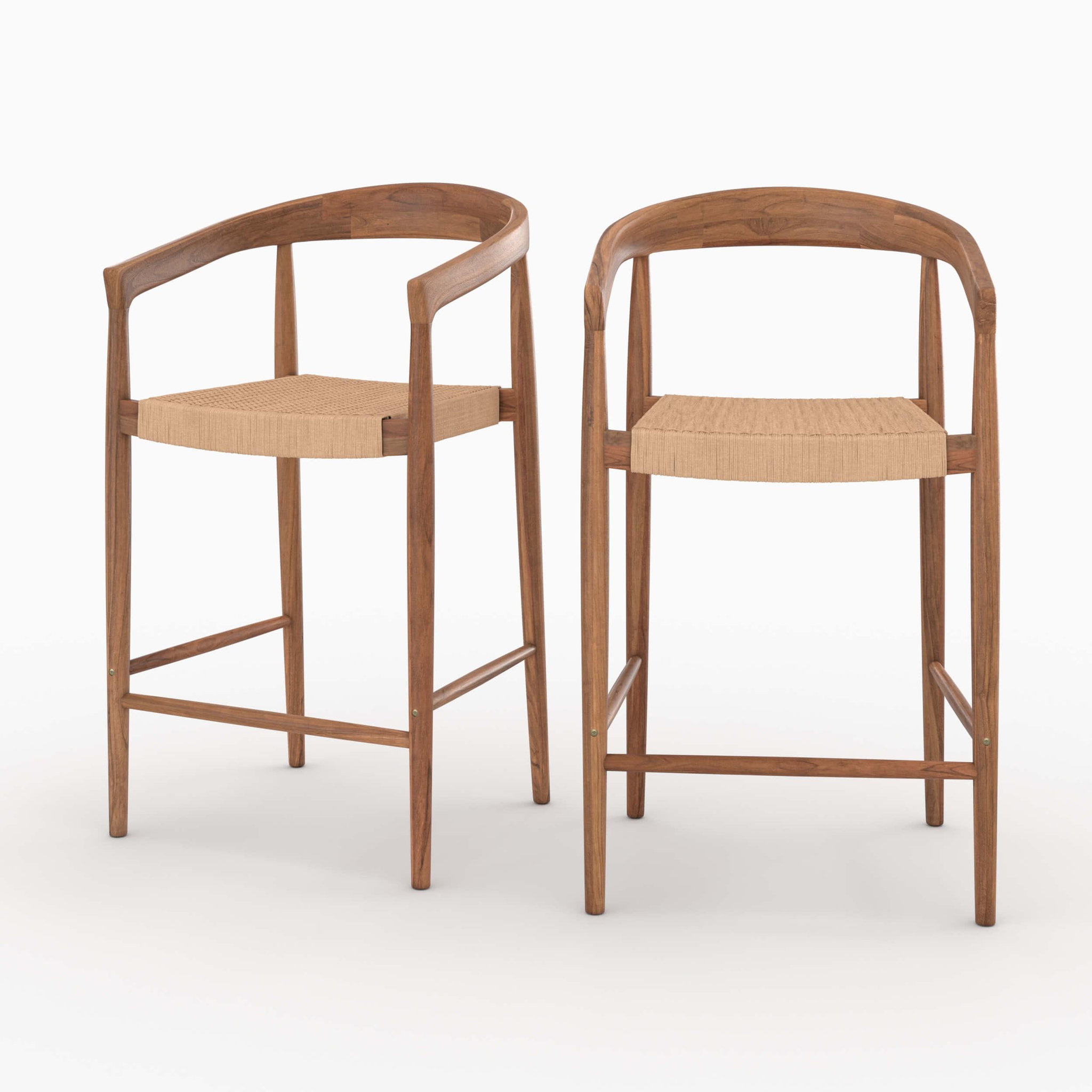 MAISON PAVANE Lot de 2 chaises pour îlot central 65 cm-bali
