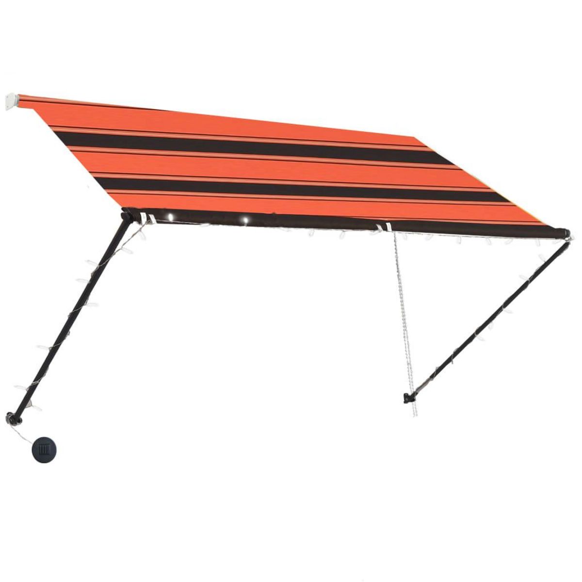 VIDAXL Auvent retractable avec LED 250x150 cm Orange et marron