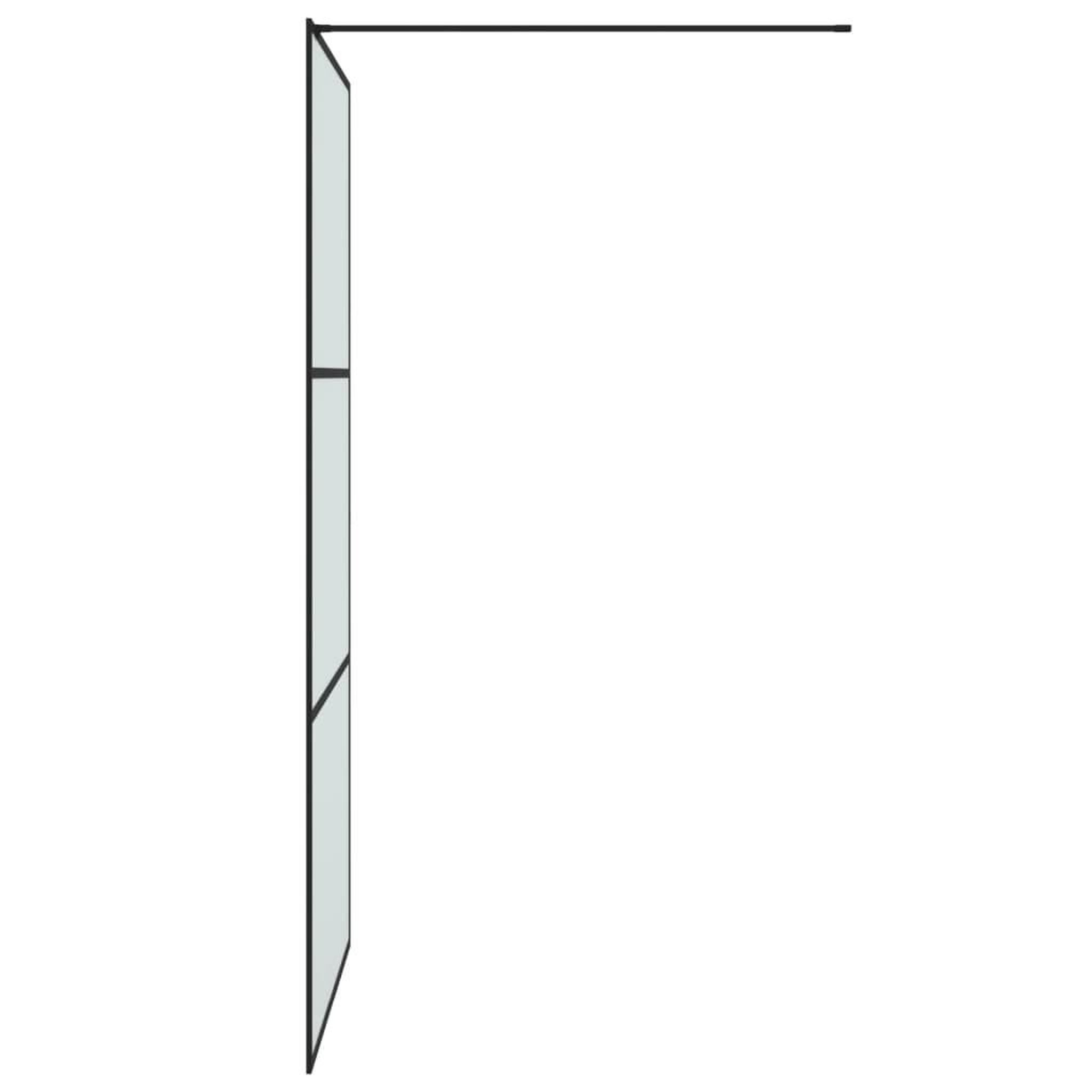 Voir la diapositive 4 : VIDAXL Paroi de douche Noir 100x195 cm Verre ESG depoli