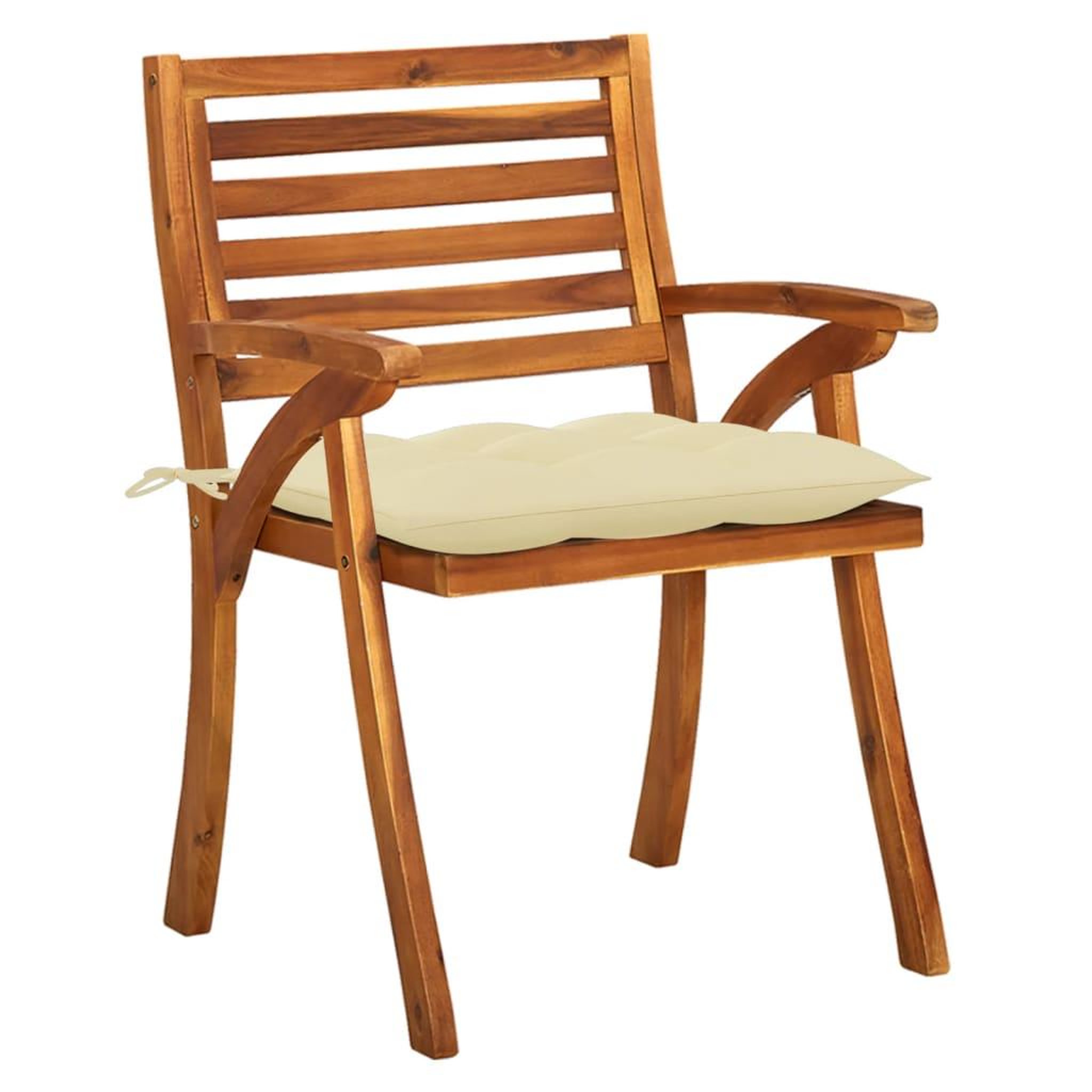Voir la diapositive 4 : VIDAXL Chaises de jardin avec coussins lot de 4 Bois de teck solide