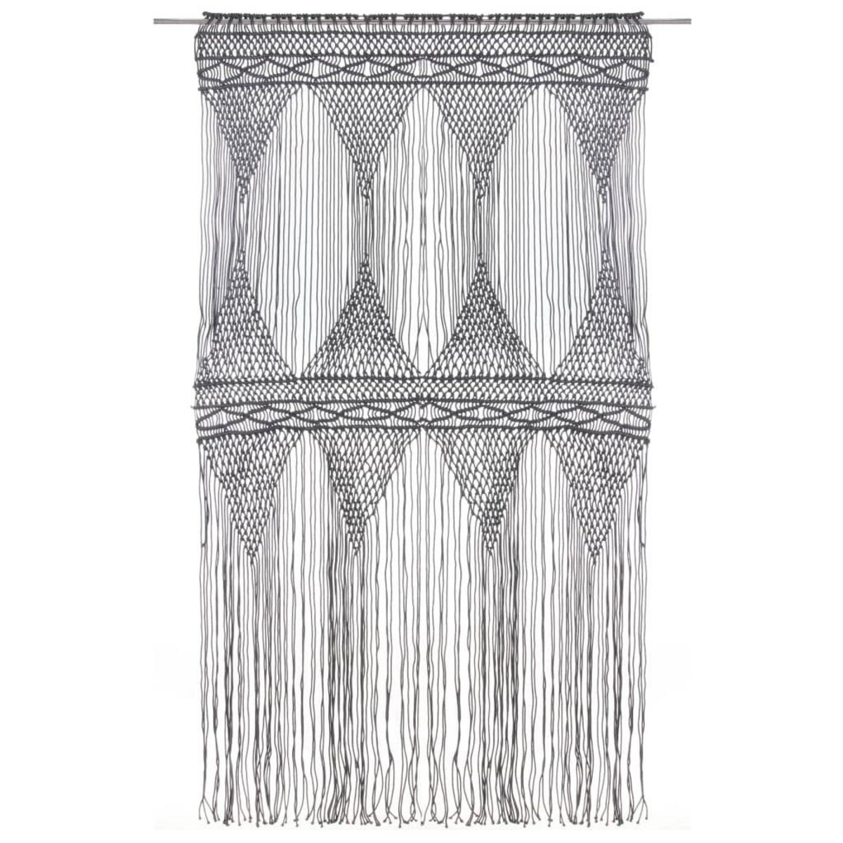VIDAXL Rideau en macrame Anthracite 140x240 cm Coton