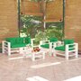 VIDAXL Salon de jardin palette 5 pcs avec coussins Bois de pin