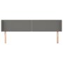Voir la diapositive 3 : VIDAXL Tete de lit avec oreilles Gris fonce 163x16x78/88 cm Tissu