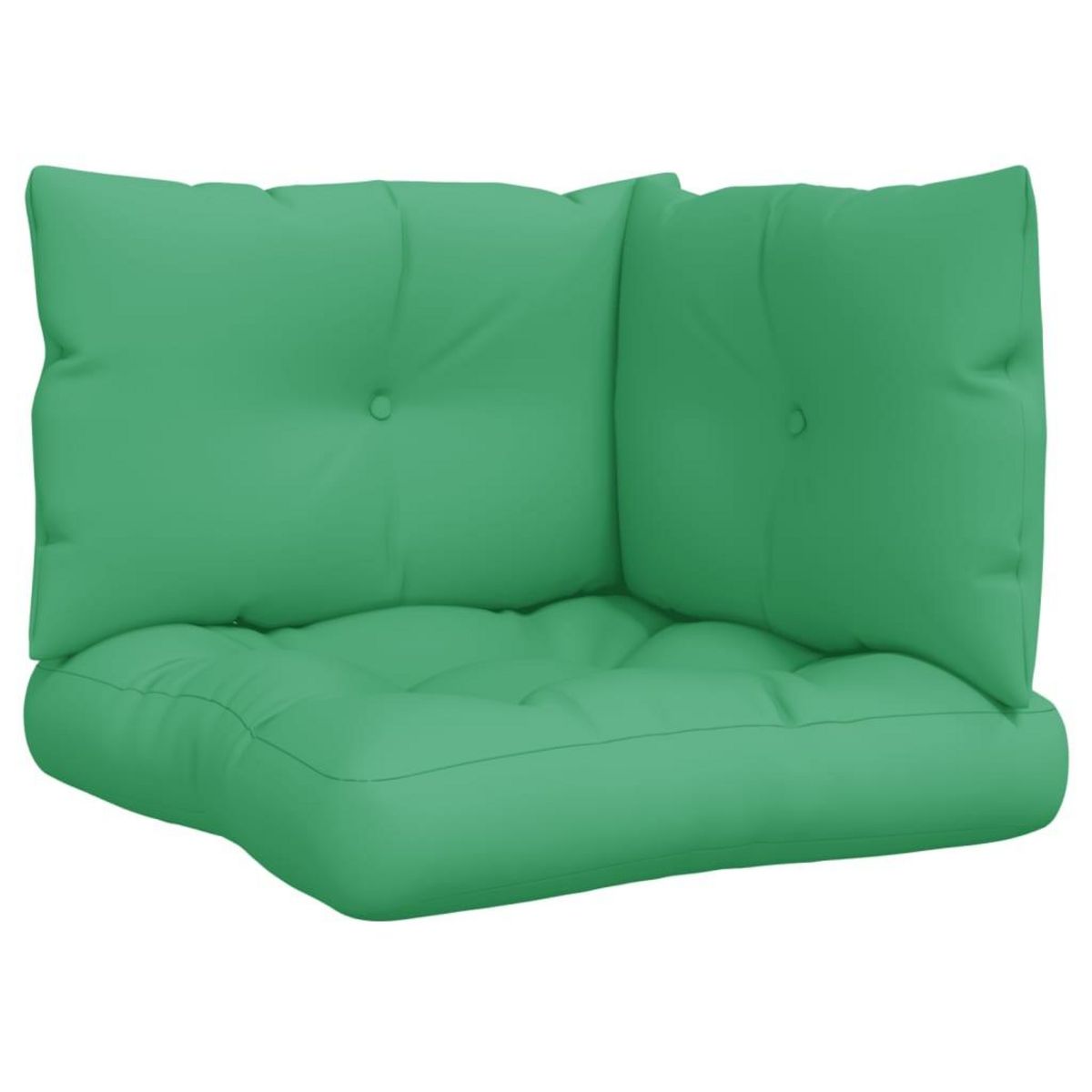 VIDAXL Coussins de palette lot de 3 vert tissu