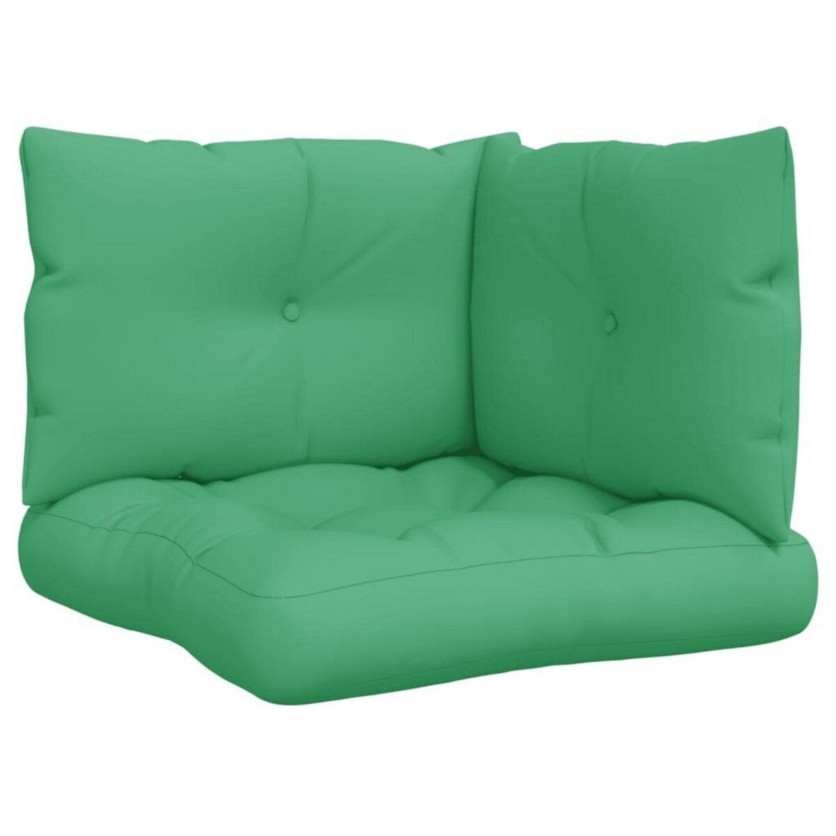 VIDAXL Coussins de palette lot de 3 vert tissu