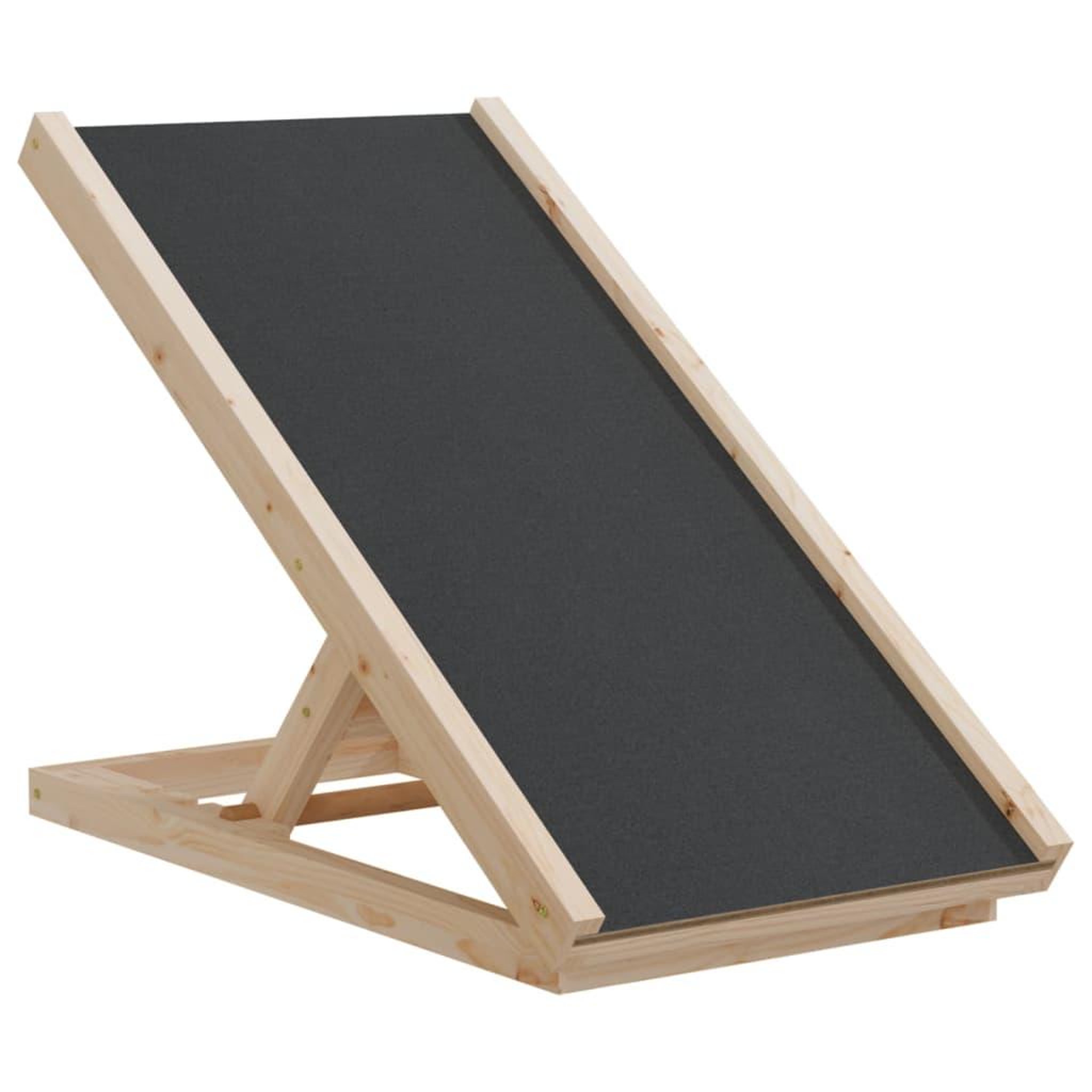 Voir la diapositive 2 : VIDAXL Rampe pour chiens gris 70x35 cm bois de sapin solide