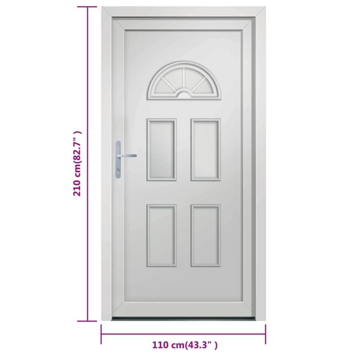 VIDAXL Porte d'entree blanc 110x210 cm PVC