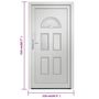 Voir la diapositive 6 : VIDAXL Porte d'entree blanc 110x210 cm PVC