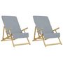 Voir la diapositive 4 : VIDAXL Serviettes de plage 2 pcs gris 60x135 cm tissu 400 GSM