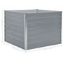 Voir la diapositive 6 : VIDAXL Jardiniere 100x100x77 cm Acier galvanise Gris