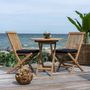 Voir la diapositive 2 : HOUSE NORDIC Table de jardin en teck OVIEDO Ø 70 cm