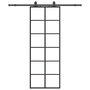 Voir la diapositive 2 : VIDAXL Porte coulissante kit de quincaillerie noir 76x205 cm verre ESG