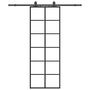 Voir la diapositive 2 : VIDAXL Porte coulissante kit de quincaillerie noir 76x205 cm verre ESG