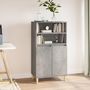 Voir la diapositive 1 : VIDAXL Buffet haut Gris beton 60x36x110 cm Bois d'ingenierie