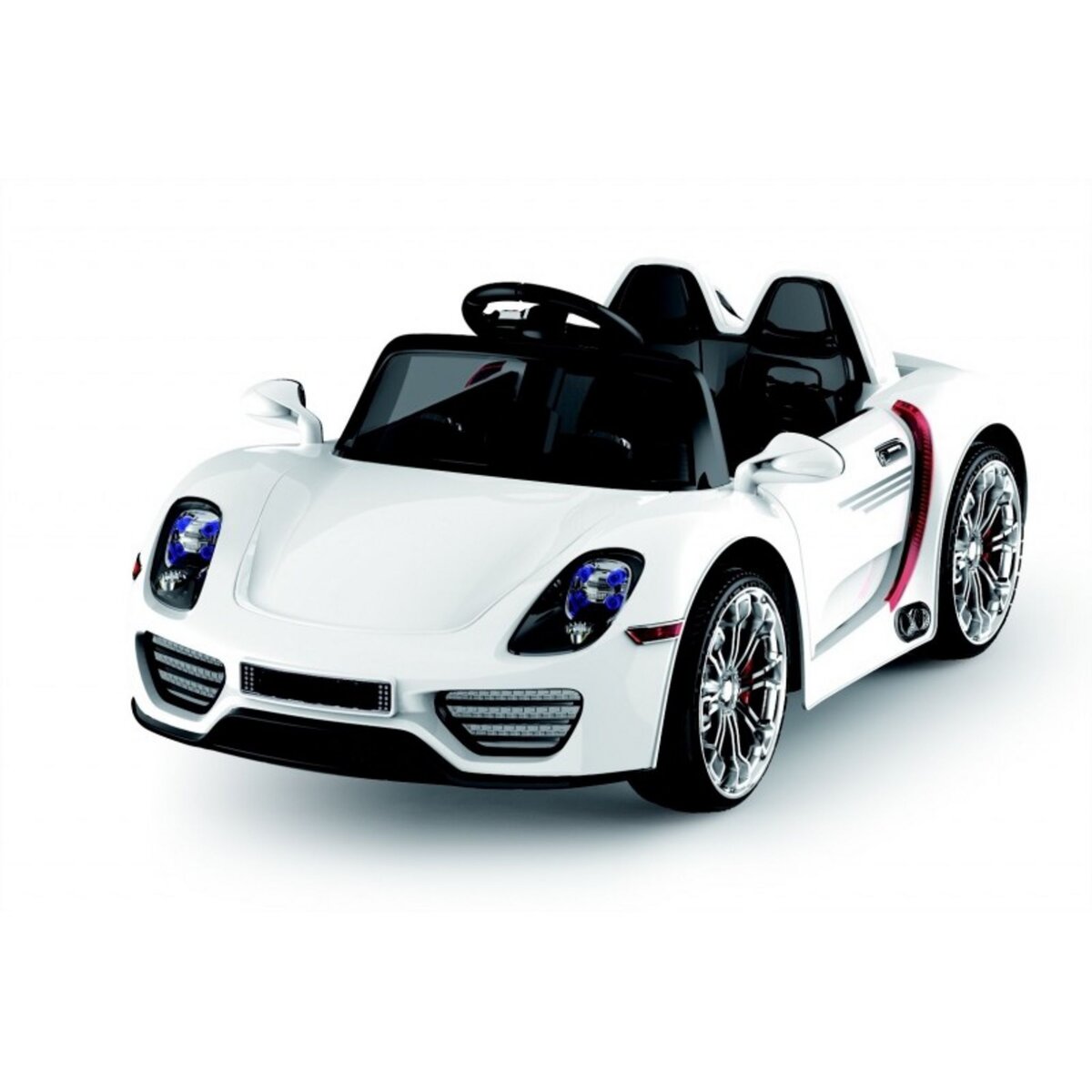 F Style Electric Voiture électrique enfant style Porsche Boxster blanc