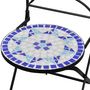 Voir la diapositive 5 : VIDAXL Chaises pliables de bistro lot de 2 Ceramique Bleu et blanc