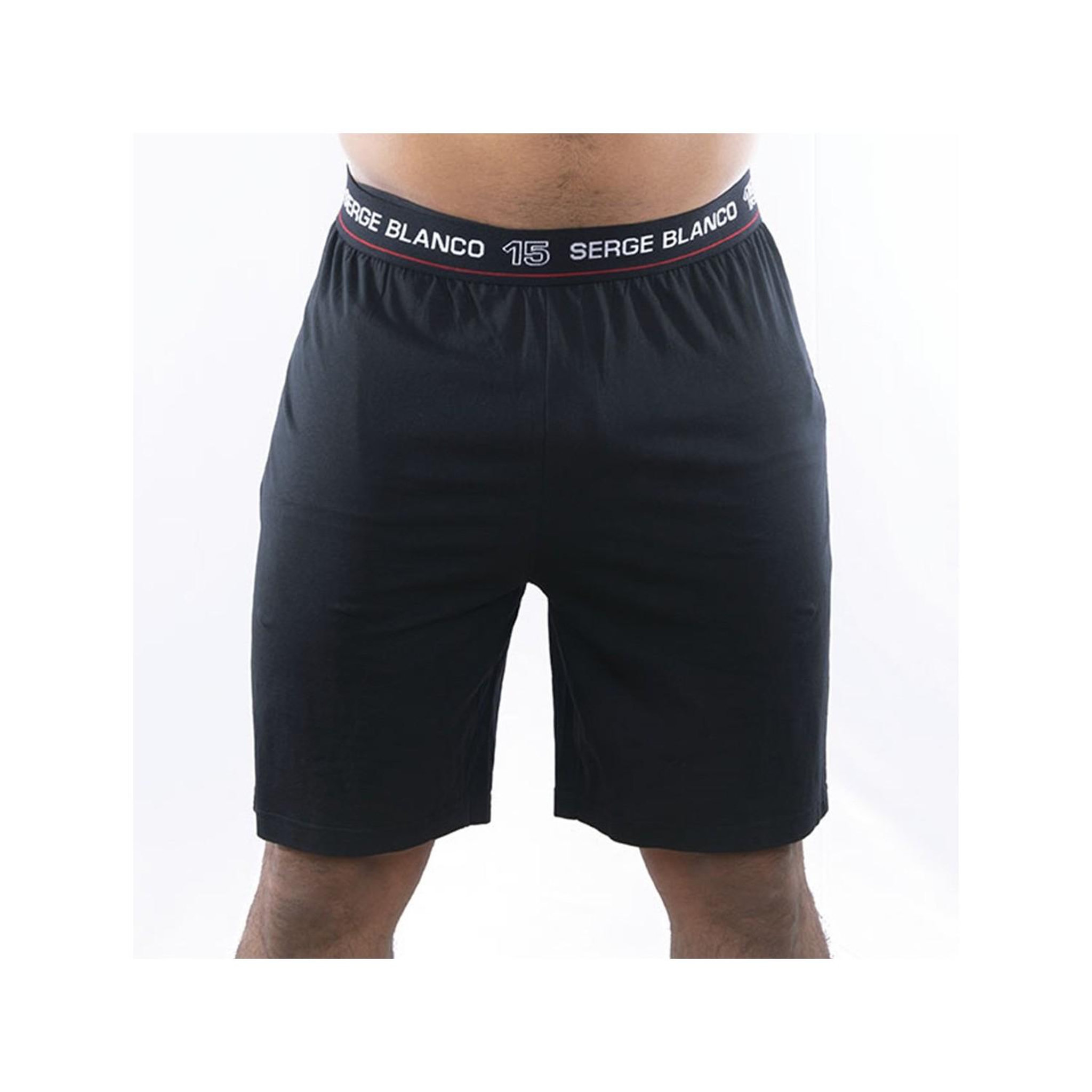 Voir la diapositive 4 : SERGE BLANCO Ensemble homme Pyjama court T-shirt col rond West
