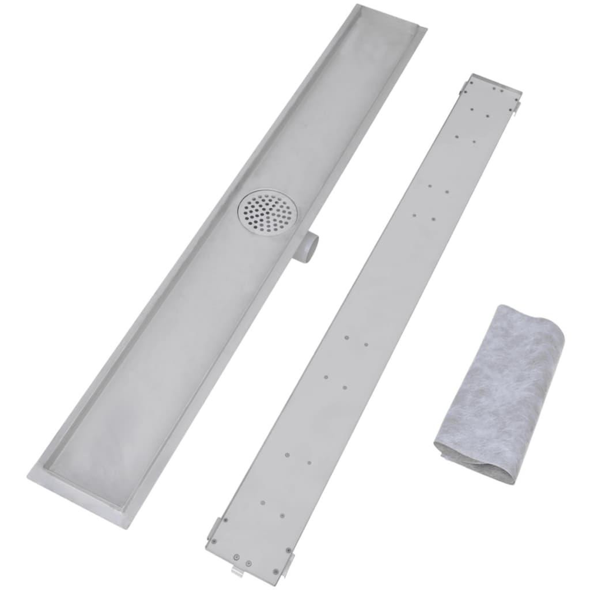 Voir la diapositive 5 : VIDAXL Drain de douche lineaire 2 pc 1030 x 140 mm Acier inoxydable