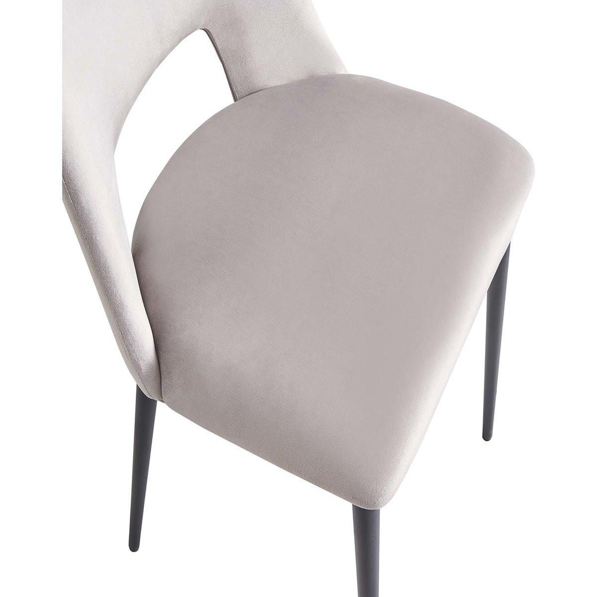 Voir la diapositive 4 : Habitat et Jardin Lot de 2 Chaises en velours  Fedora  - Bleu foncé