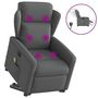 Voir la diapositive 1 : VIDAXL Fauteuil inclinable de massage electrique Gris fonce Tissu