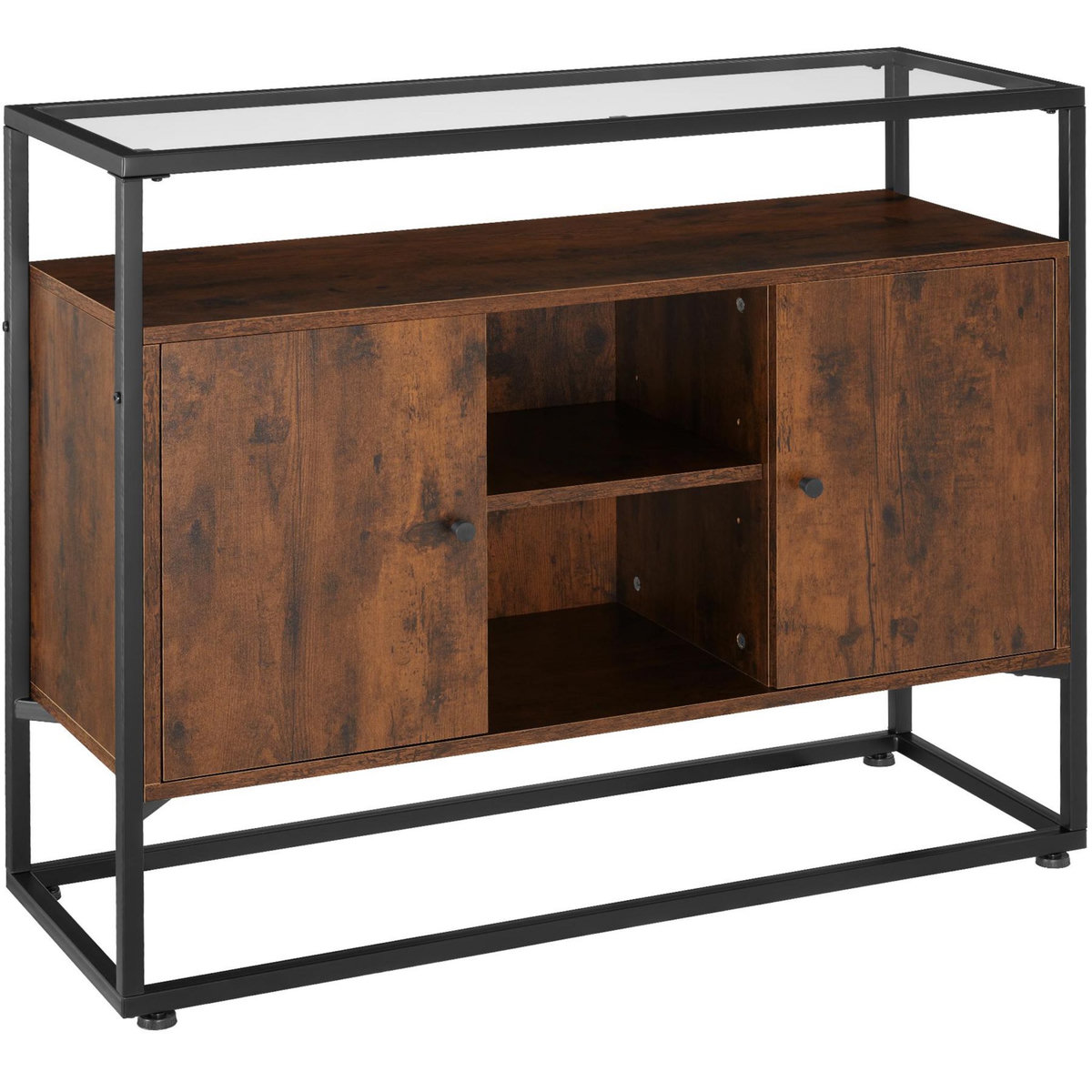 tectake Buffet style industriel Bois foncé industriel, rustique