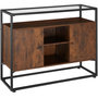 Voir la diapositive 1 : tectake Buffet style industriel Bois foncé industriel, rustique