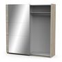 Voir la diapositive 4 : Armoire 2 portes coulissantes 1 miroir L200 cm THIBAULT
