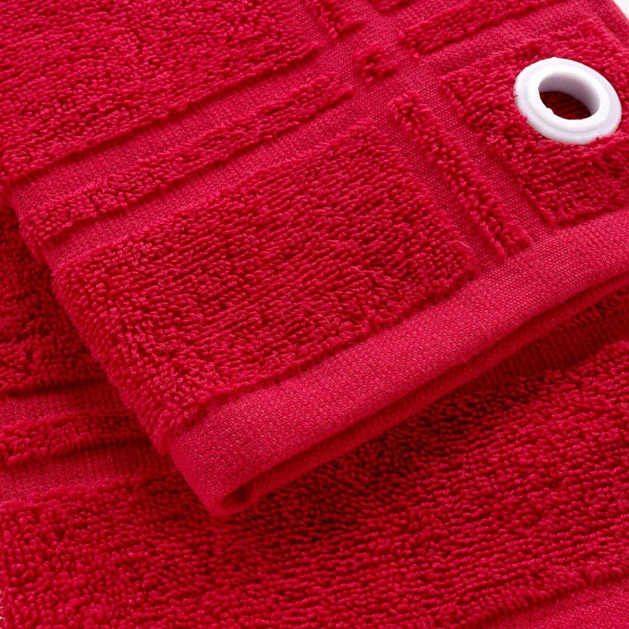Voir la diapositive 2 : Douceur d'Intérieur Essuie-main en éponge  suzette  50x50cm rouge