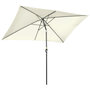 Voir la diapositive 1 : OUTSUNNY Parasol inclinable rectangulaire métal polyester haute densité 2,95L x 1,95l x 2,4H m crème
