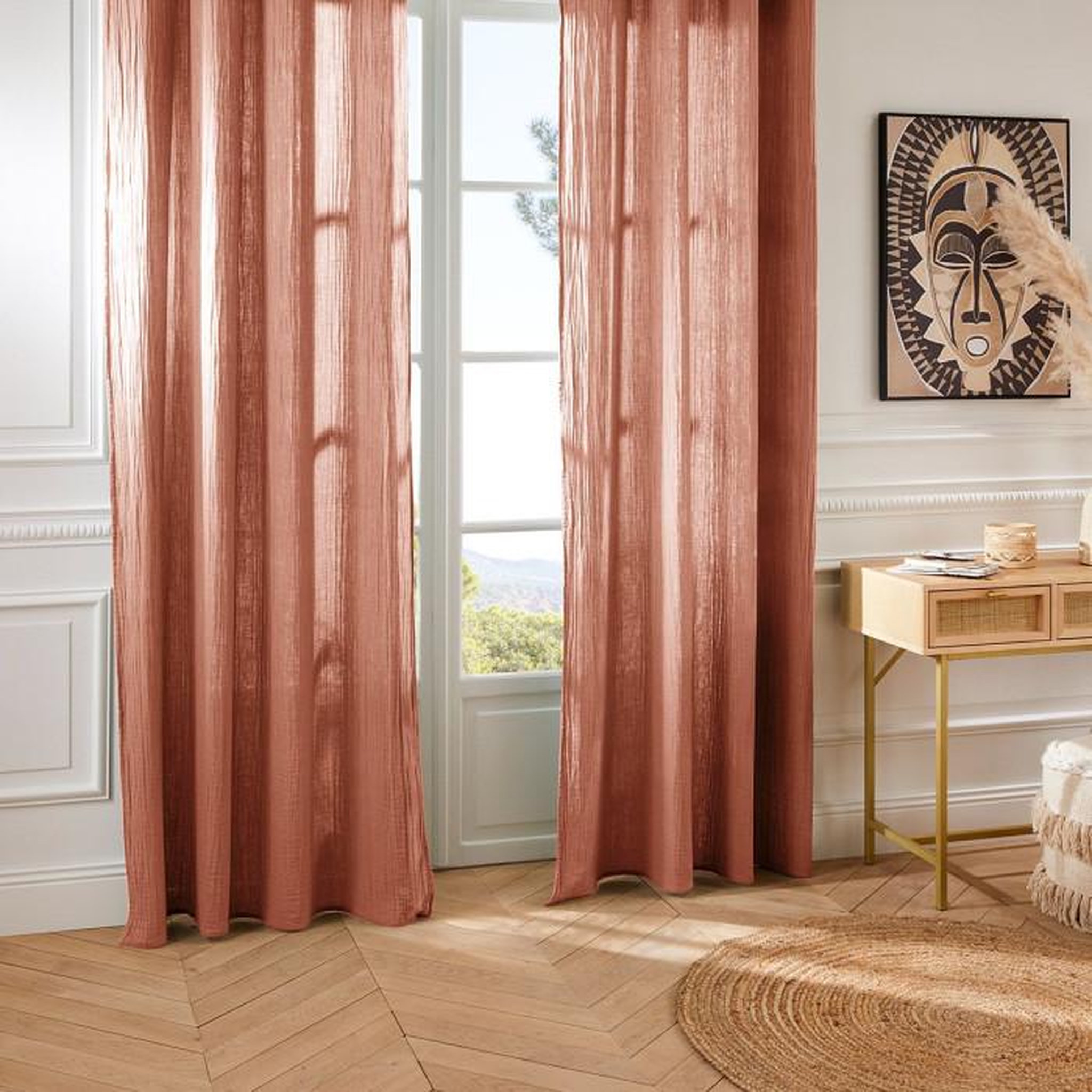 Voir la diapositive 1 : ATMOSPHERA Rideau à Oeillets  Santana  130x260cm Rose