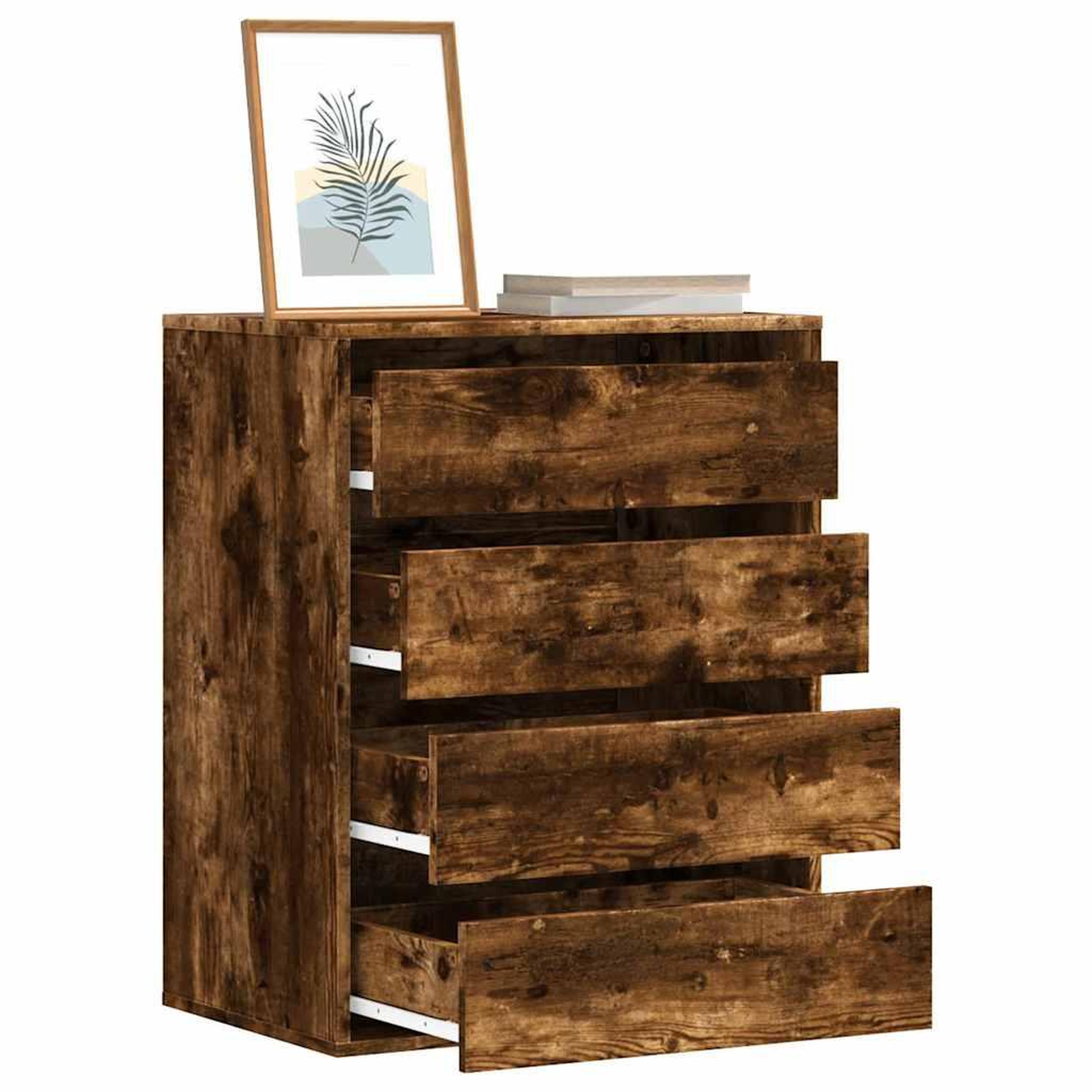 VIDAXL Commode d'angle chene fume 60x41x76 cm bois d'ingenierie