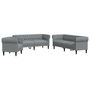 Voir la diapositive 2 : VIDAXL Ensemble de canapes 3 pcs gris clair tissu