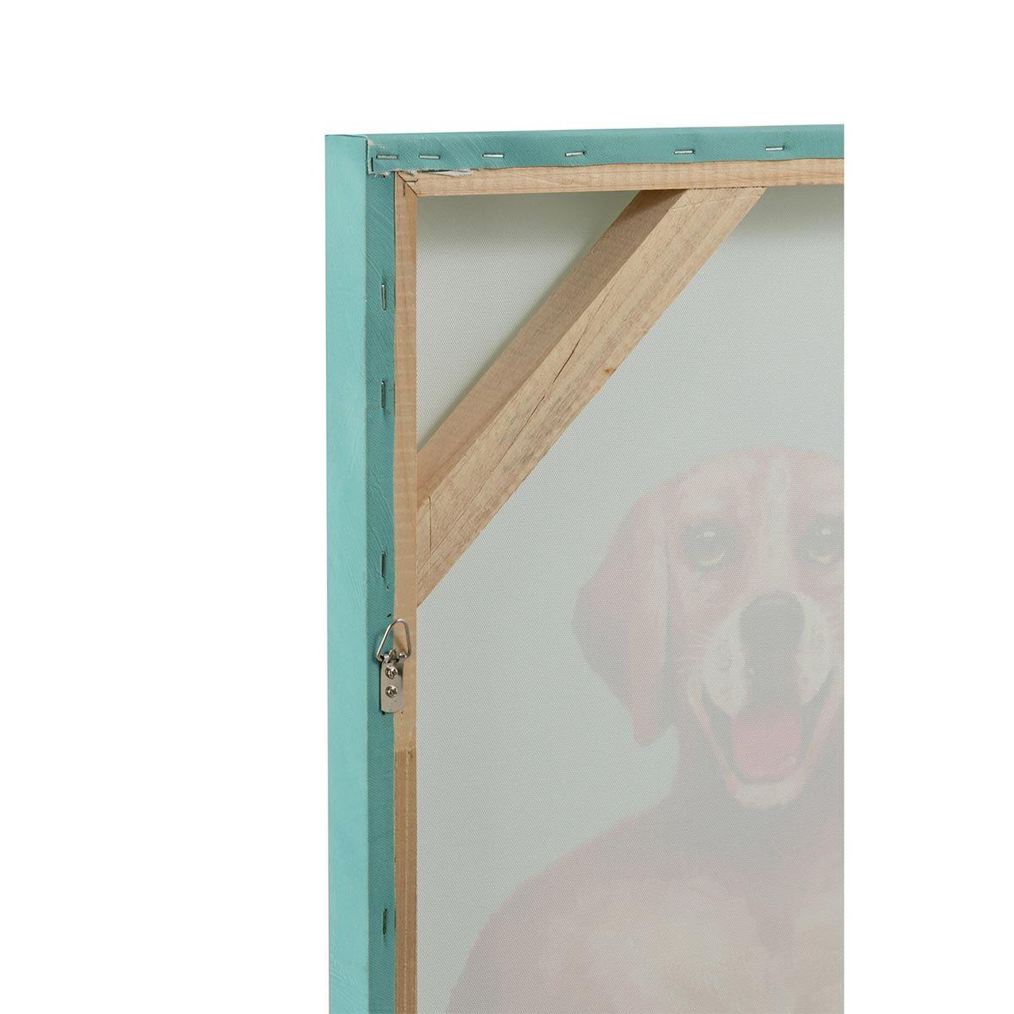 Voir la diapositive 3 : J-LINE Toile peinture déco  chiens en short  90x120cm multicolore