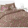 Voir la diapositive 2 : Home collection Parure housse de couette 3pcs 240x220cm 100%coton 52fils lea taupe