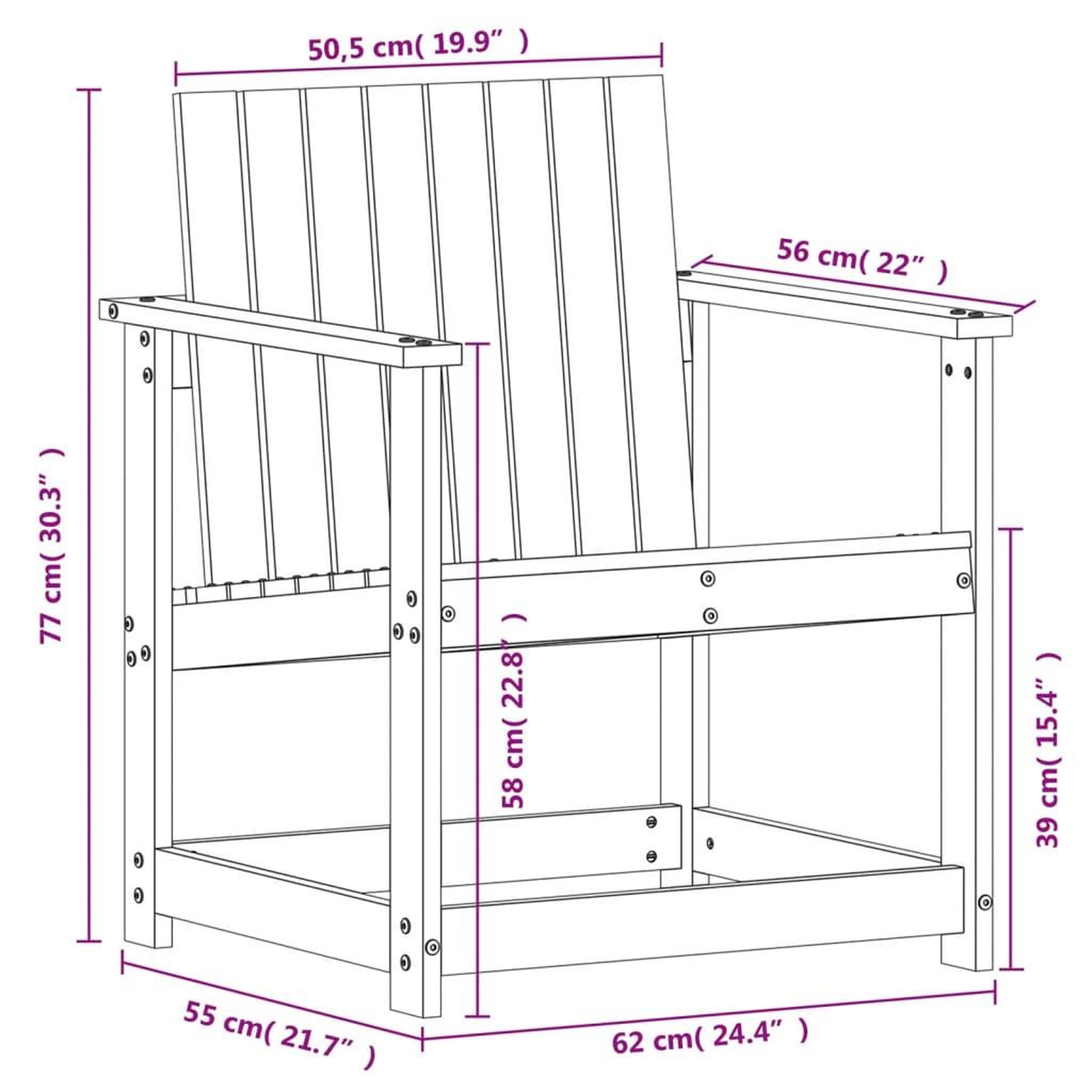 Voir la diapositive 6 : VIDAXL Salon de jardin 3 pcs bois massif douglas