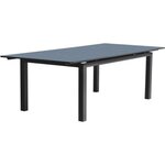 DCB GARDEN Table de jardin rectangulaire extensible - Gris anthracite - Aluminium - 12 personnes - 240/300 x 100 cm - MIAMI - DCB GARDEN