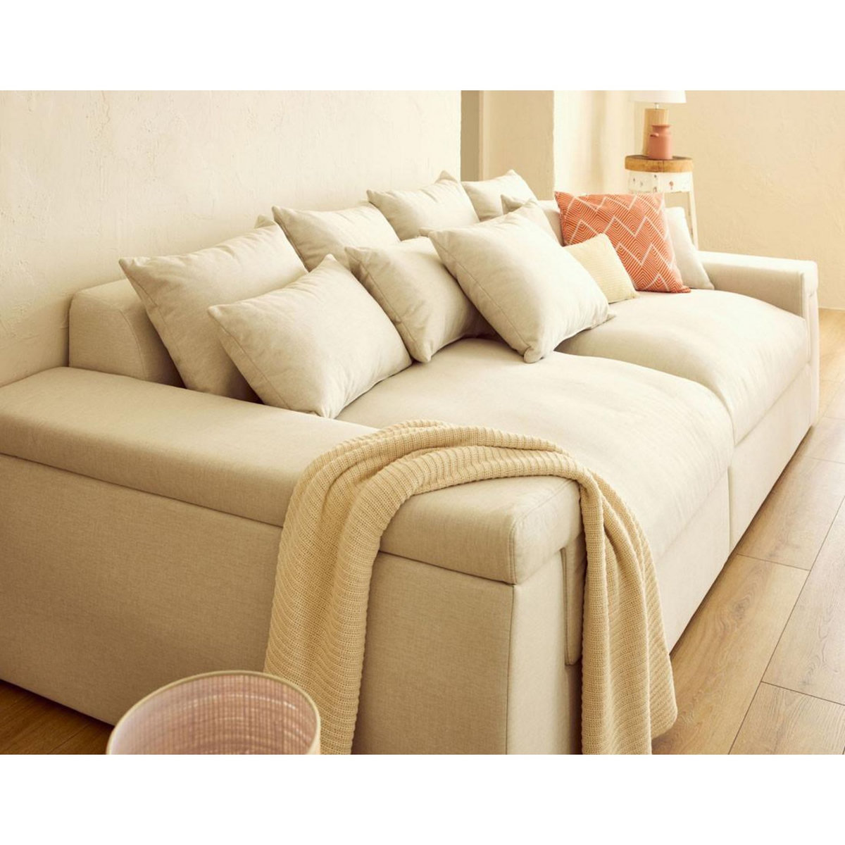 LISA DESIGN Sergio - canapé 4 places - assise profonde - en tissu