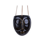 PRESENT TIME Cache-pot design suspendu Mask. Coloris disponibles : Marron, Blanc